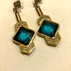 NWOT Art Deco Emerald Earrings